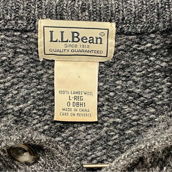 L.L. Bean Lambswool Knit Sweater Large - Picture 7 of 7